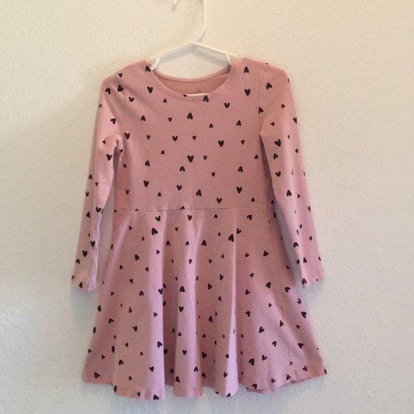 pink dress with black hearts